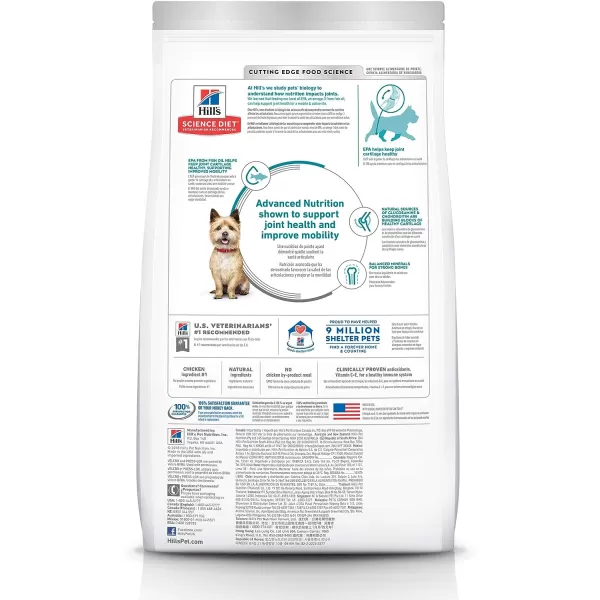 imageHills Science Diet Dry Dog Food Adult Healthy Mobility Small Bites Chicken Meal Brown Rice amp Barley Recipe 155 lb Bag4 Pound Pack of 1