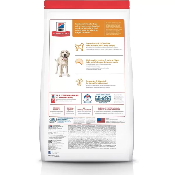 imageHills Science Diet Dry Dog Food Adult Large Breed Light Chicken Meal amp Barley Recipe For Healthy Weight amp Weight Management 30 lb Bag15 Pound Pack of 1