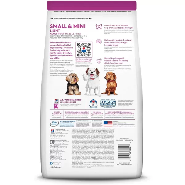 imageHills Science Diet Dry Dog Food Adult Light Small Paws Chicken Meal amp Barley Recipe 155 lb Bag155 Pound Pack of 1