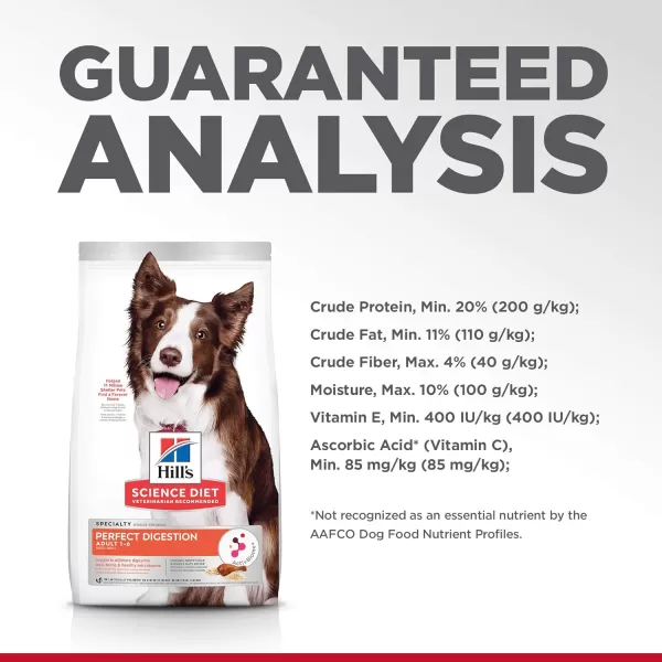 imageHills Science Diet Dry Dog Food Adult Perfect Digestion Chicken Brown Rice amp Whole Oats Recipe 35 lb BagChicken Brown Rice amp Whole Oats 12 Pound Pack of 1