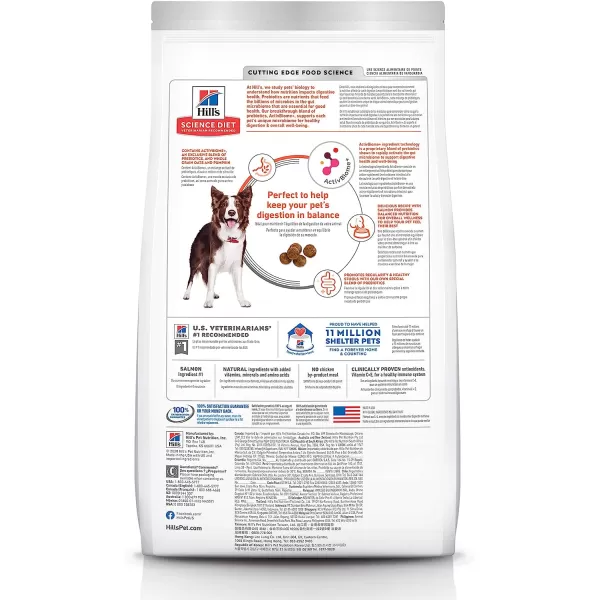 imageHills Science Diet Dry Dog Food Adult Perfect Digestion Chicken Brown Rice amp Whole Oats Recipe 35 lb BagSalmon Oats amp Rice 35 Pound Pack of 1