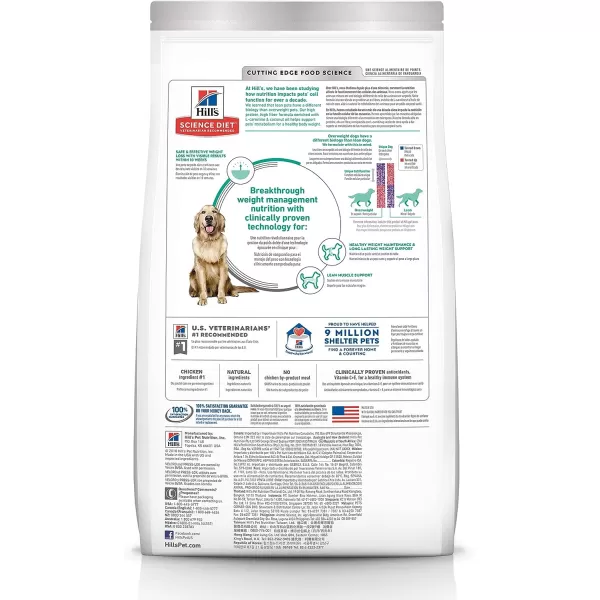 imageHills Science Diet Dry Dog Food Adult Perfect Weight for Healthy Weight amp Weight Management Chicken Recipe 285 lb Bag285 Pound Pack of 1