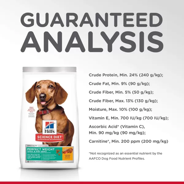 imageHills Science Diet Dry Dog Food Adult Perfect Weight for Healthy Weight amp Weight Management Small amp Mini Breeds Chicken Recipe 4 lb Bag4 Pound Pack of 1