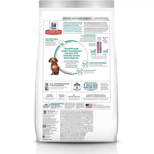 imageHills Science Diet Dry Dog Food Adult Perfect Weight for Healthy Weight amp Weight Management Small amp Mini Breeds Chicken Recipe 4 lb Bag4 Pound Pack of 1