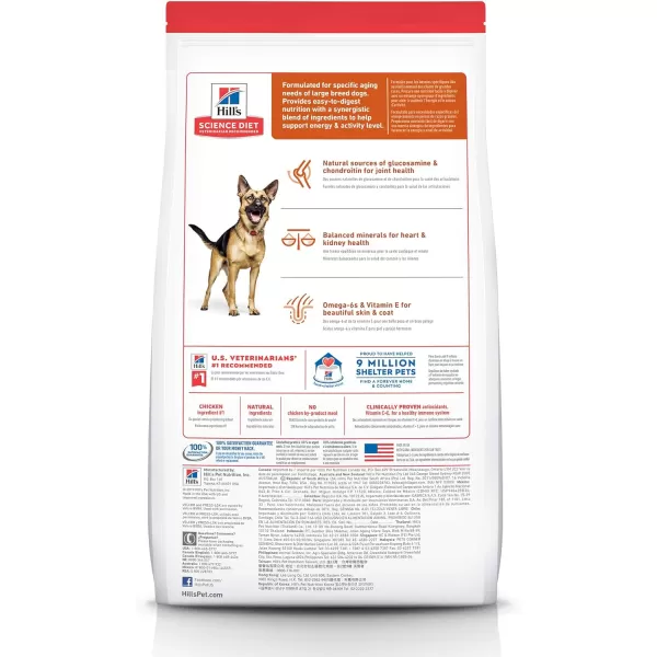 imageHills Science Diet Dry Dog Food Large Breed Adult 6 Senior Chicken Barley amp Rice Recipe 33 lb Bag33 Pound Pack of 1