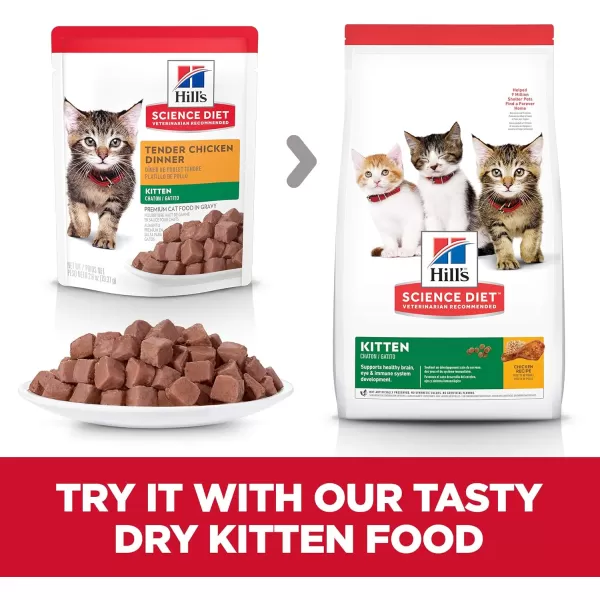 imageHills Science Diet Kitten Wet Cat Food Chicken Recipe 28 Ounce Pack of 24Chicken