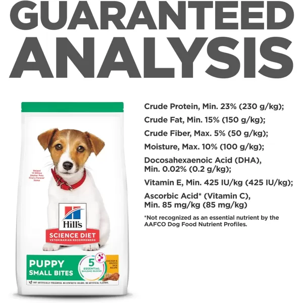 imageHills Science Diet Puppy Small Bites Chicken amp Brown Rice Recipe Dry Dog Food 45 lb bag45 Pound Pack of 1