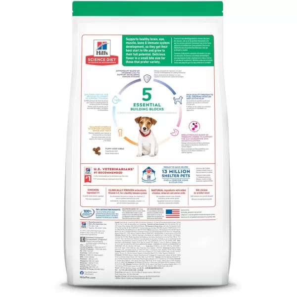 imageHills Science Diet Puppy Small Bites Chicken amp Brown Rice Recipe Dry Dog Food 45 lb bag45 Pound Pack of 1