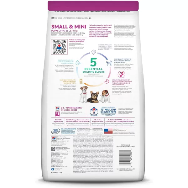 imageHills Science Diet Puppy Small Paws Chicken Meal Barley amp Brown Rice Recipe Dry Dog Food 125 lb Bag125 Pound Pack of 1