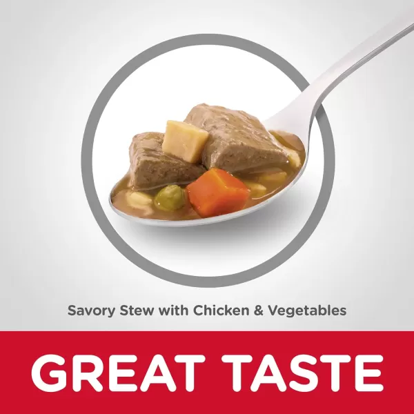 imageHills Science Diet Senior 7 Canned Dog Food Savory Stew with Beef amp Vegetables 128 oz Cans 12PackChicken amp Vegetable Stew