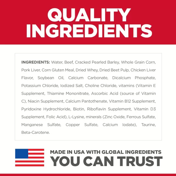imageHills Science Diet Senior 7 Canned Wet Dog Food Variety Pack Chicken and Beef Recipes 13 oz Cans 12PackBeef amp Barley 13 Ounce Pack of 12