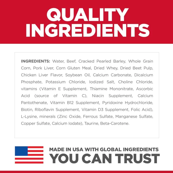 imageHills Science Diet Senior 7 Canned Wet Dog Food Variety Pack Chicken and Beef Recipes 13 oz Cans 12PackBeef amp Barley 58 Oz 24 Pack