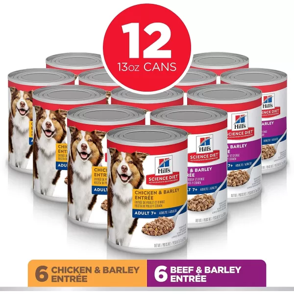 imageHills Science Diet Senior 7 Canned Wet Dog Food Variety Pack Chicken and Beef Recipes 13 oz Cans 12PackVariety Pack 13 Oz 12 Pack