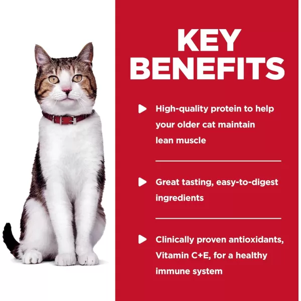 imageHills Science Diet Senior 7 Wet Cat Food Chicken Recipe 28 oz 24PackTuna 28 Ounce Pack of 24