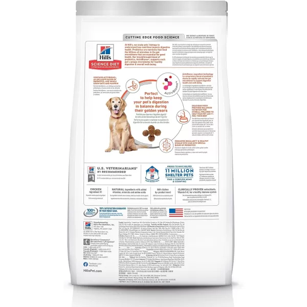 imageHills Science Diet Senior Adult 7 Dog Dry Food Perfect Digestion Chicken Recipe 22 lb Bag22 Pound Pack of 1