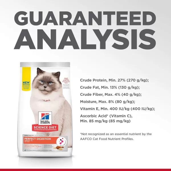 imageHills Science Diet Senior Adult 7 Dry Cat Food Perfect Digestion Chicken Recipe 13 lb Bag6 Pound Pack of 1