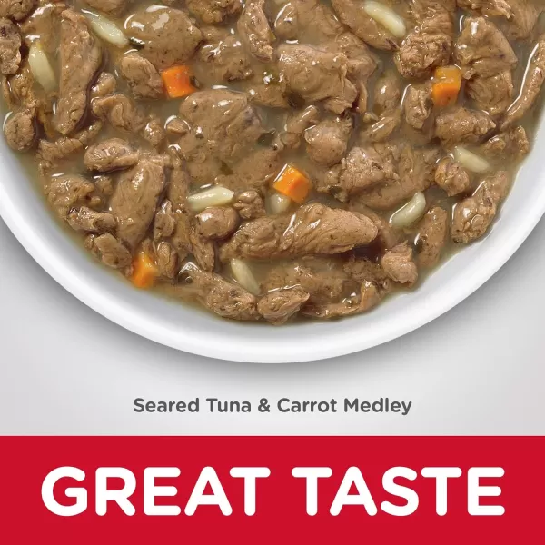imageHills Science Diet Wet Cat Food Adult 11 for Senior Cats Healthy Cuisine Seared Tuna amp Carrot Recipe 28 oz Cans 24PackAdult 11  Tuna amp Carrot