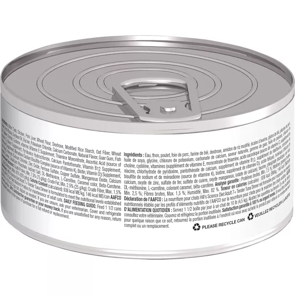 imageHills Science Diet Wet Cat Food Adult 7 Tender Tuna Dinner 55 oz Cans 24PackTender Tuna  Chunks amp Gravy