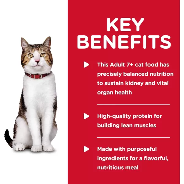imageHills Science Diet Wet Cat Food Adult 7 Tender Tuna Dinner 55 oz Cans 24PackTender Tuna  Chunks amp Gravy