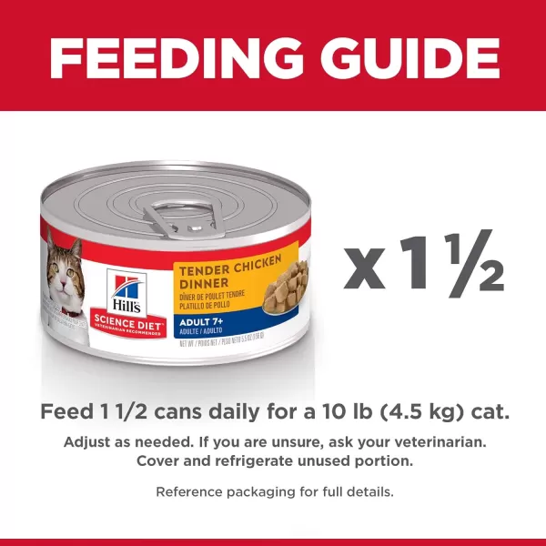 imageHills Science Diet Wet Cat Food Adult 7 for Senior Cats Chunks amp Gravy Tender Chicken Recipe 5 oz Cans 24PackTender Chicken  Chunks amp Gravy