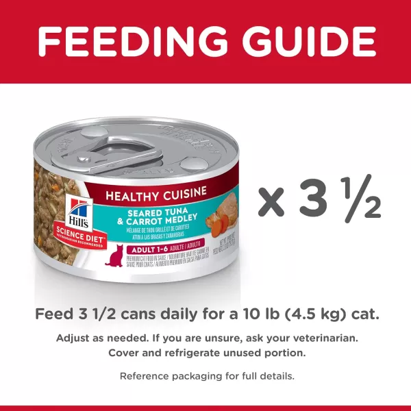 imageHills Science Diet Wet Cat Food Adult Healthy Cuisine Seared Tuna amp Carrot Recipe 28 oz Cans 24PackHills Science Diet Wet Cat Food Adult Healthy Cuisine Seared Tuna amp Carrot Recipe 28 oz Cans 24Pack