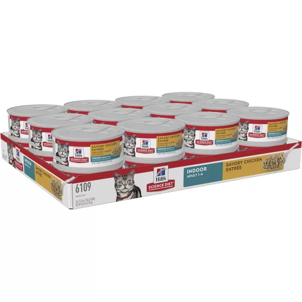 imageHills Science Diet Wet Cat Food Adult Indoor Savory Chicken Recipe 55 oz Cans 24PackHills Science Diet Wet Cat Food Adult Indoor Savory Chicken Recipe 55 oz Cans 24Pack