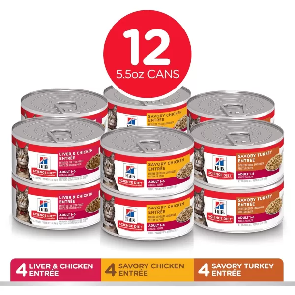imageHills Science Diet Wet Cat Food Adult Minced Savory Recipe Variety Pack 5 oz Cans 12PackHills Science Diet Wet Cat Food Adult Minced Savory Recipe Variety Pack 5 oz Cans 12Pack