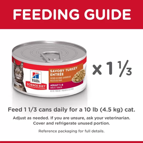 imageHills Science Diet Wet Cat Food Adult Savory Turkey Recipe 55 oz Cans 24PackTurkey Liver