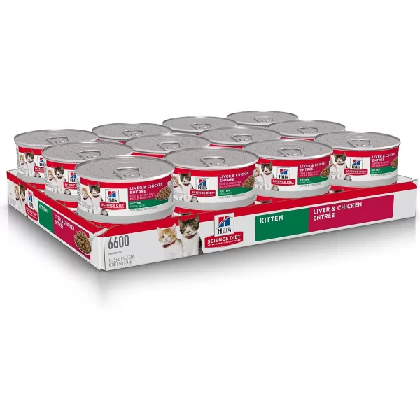 imageHills Science Diet Wet Cat Food Kitten Liver amp Chicken Recipe 55 oz Cans 24PackHills Science Diet Wet Cat Food Kitten Liver amp Chicken Recipe 55 oz Cans 24Pack