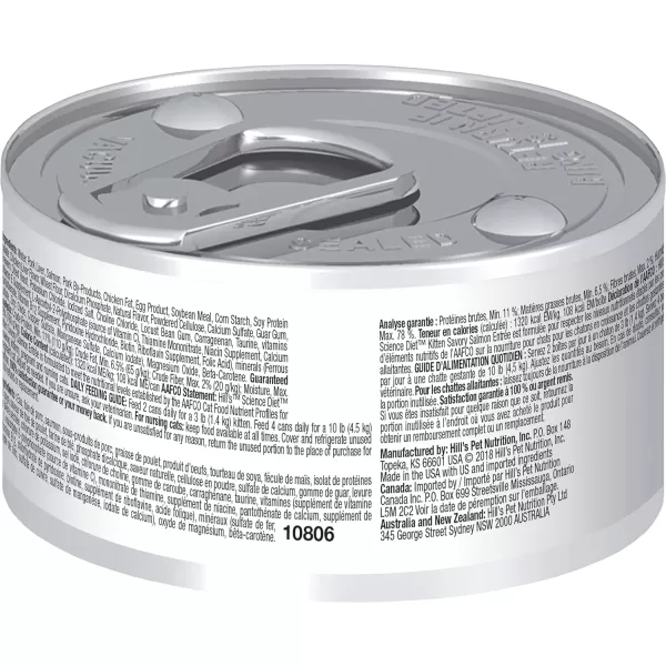 imageHills Science Diet Wet Cat Food Kitten Savory Salmon Recipe 29 oz Cans 24PackHills Science Diet Wet Cat Food Kitten Savory Salmon Recipe 29 oz Cans 24Pack