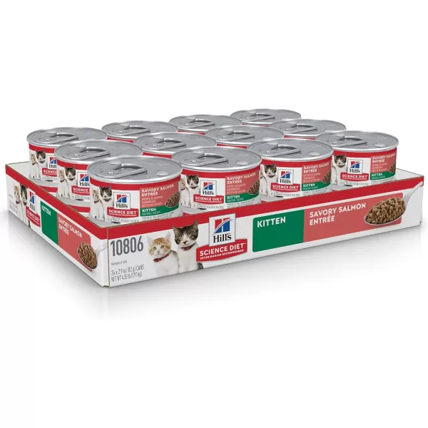 imageHills Science Diet Wet Cat Food Kitten Savory Salmon Recipe 29 oz Cans 24PackHills Science Diet Wet Cat Food Kitten Savory Salmon Recipe 29 oz Cans 24Pack