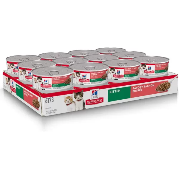 imageHills Science Diet Wet Cat Food Kitten Savory Salmon Recipe 55 oz Cans 24PackHills Science Diet Wet Cat Food Kitten Savory Salmon Recipe 55 oz Cans 24Pack