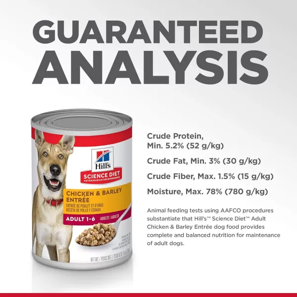 imageHills Science Diet Wet Dog Food Adult 16 Savory Stew with Chicken amp Vegetables 128 oz Cans Pack of 12Chicken amp Barley 13 Ounce Pack of 12