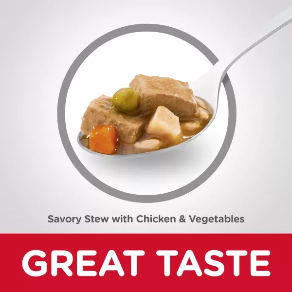 imageHills Science Diet Wet Dog Food Adult 16 Savory Stew with Chicken amp Vegetables 128 oz Cans Pack of 12Chicken amp Vegetables 128 Ounce Pack of 12
