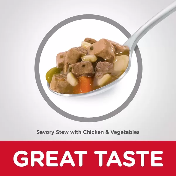 imageHills Science Diet Wet Dog Food Adult 7 For Senior Dogs Small Paws For Small Breeds Savory Stew Chicken amp Vegetables 35 oz Cans 12PackSavory Stew Chicken amp Vegetables 35 Ounce Pack of 12