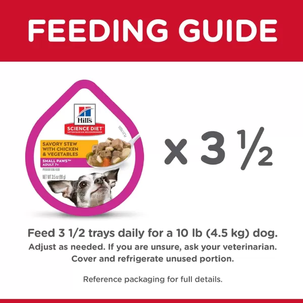 imageHills Science Diet Wet Dog Food Adult 7 For Senior Dogs Small Paws For Small Breeds Savory Stew Chicken amp Vegetables 35 oz Cans 12PackSavory Stew Chicken amp Vegetables 35 Ounce Pack of 12
