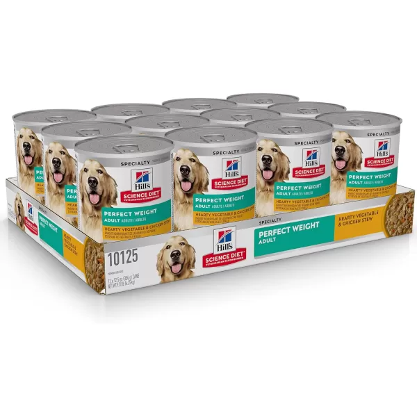 imageHills Science Diet Wet Dog Food Adult Perfect for Weight Management Hearty Vegetable amp Chicken Stew Recipe 125 oz Cans 12pack125 Ounce Pack of 12