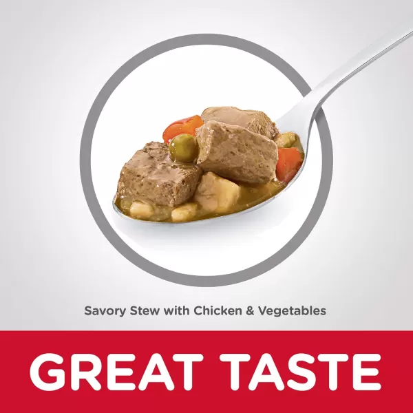 imageHills Science Diet Wet Dog Food Puppy Savory Stew with Chicken amp Vegetables Recipe 128 oz Cans 12PackChicken amp Vegetables