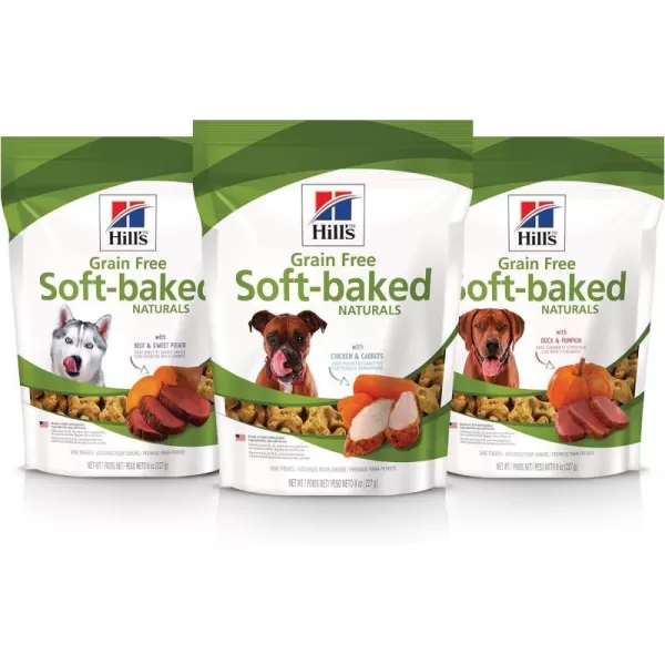 imageHills Grain Free Dog Treats SoftBaked Naturals with Beef amp Sweet Potatoes Soft Healthy Dog Snacks 8 oz BagVariety Pack
