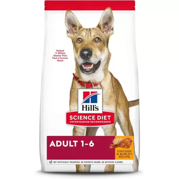 imageHills Pet Nutrition Science Diet Dry Dog Food Adult Chicken amp Barley Recipe 35 lb BagChicken amp Barley 15 Pound Pack of 1
