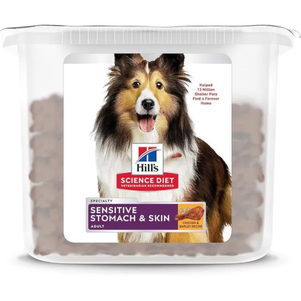 imageHills Pet Nutrition Science Diet Dry Dog Food Adult Sensitive Stomach amp Skin Chicken amp Barley Recipe 17 lb Pantry PackChicken amp Barley 1700 Pound Pack of 1