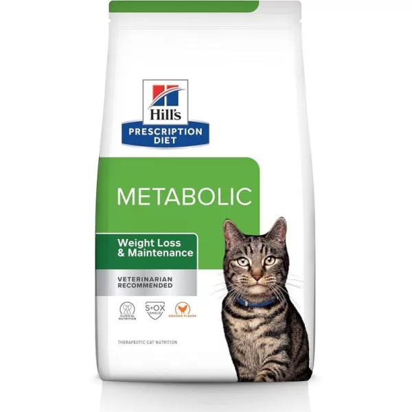 imageHills Prescription Diet Metabolic Weight Management Chicken Flavor Dry Cat Food Veterinary Diet 176 lb Bag4 Pound Pack of 1