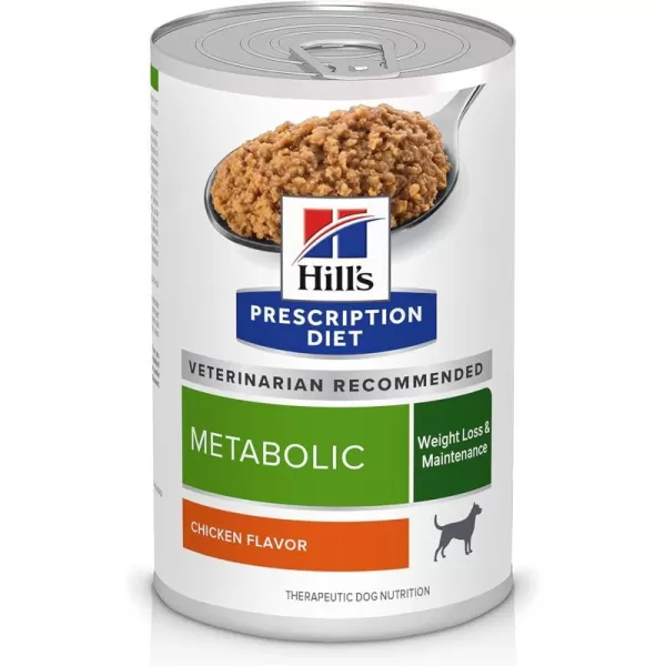imageHills Prescription Diet Metabolic Weight Management Chicken Flavor Wet Dog Food Veterinary Diet 13 oz Cans 12PackHills Prescription Diet Metabolic Weight Management Chicken Flavor Wet Dog Food Veterinary Diet 13 oz Cans 12Pack
