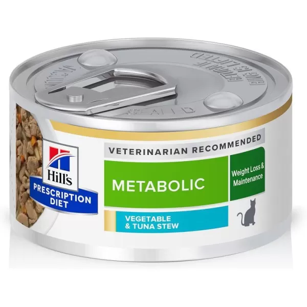 imageHills Prescription Diet Metabolic Weight Management Vegetable amp Tuna Stew Wet Cat Food Veterinary Diet 29 oz Cans 24PackVegetable amp Tuna Stew 24 x 29 oz