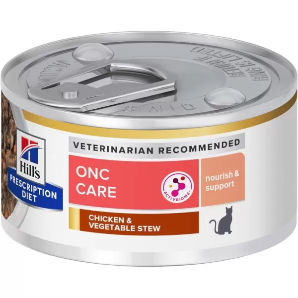 imageHills Prescription Diet ONC Care Wet Cat Food Chicken amp Vegetable Stew Veterinary Diet 29 oz Cans 24Pack24 x 29 oz