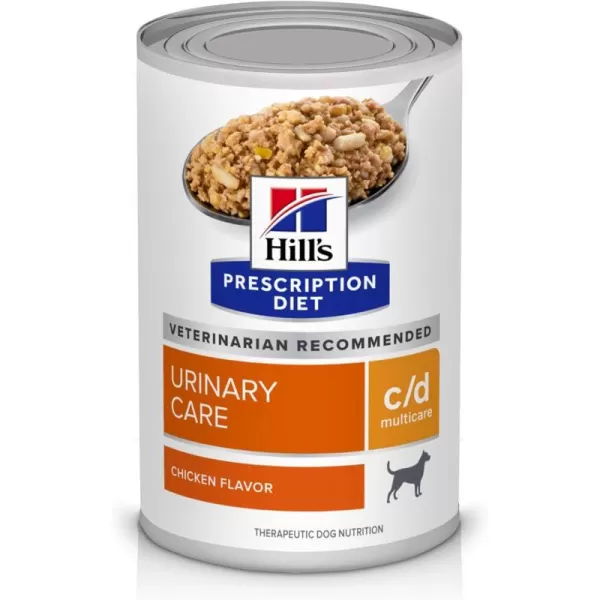 imageHills Prescription Diet cd Multicare Urinary Care Chicken Flavor Wet Dog Food Veterinary Diet 13 oz Cans 12PackChicken 13 Ounce Pack of 12