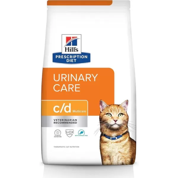 imageHills Prescription Diet cd Multicare Urinary Care with Ocean Fish Dry Cat Food Veterinary Diet 4 lb BagOcean Fish 85 Pound Pack of 1