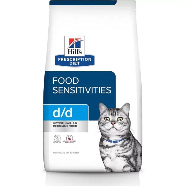 imageHills Prescription Diet dd Food Sensitivities Venison amp Green Pea Formula Dry Cat Food Veterinary Diet 85 lb Bag85 Pound Pack of 1
