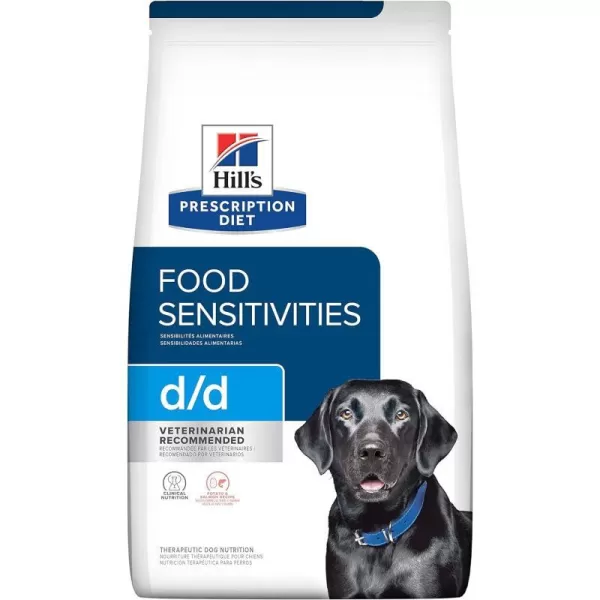 imageHills Prescription Diet dd SkinFood Sensitivities Grain Free Potato amp Salmon Flavor Dry Dog Food Veterinary Diet 25 lb Bag25 Pound Pack of 1