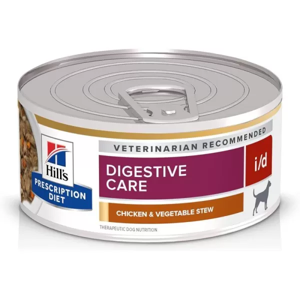imageHills Prescription Diet id Digestive Care Chicken amp Vegetable Stew Canned Dog Food Veterinary Diet 125 oz 12Pack Wet Food55 Ounce Pack of 24